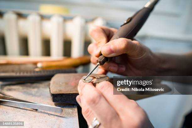 ring making - polishing stock pictures, royalty-free photos & images