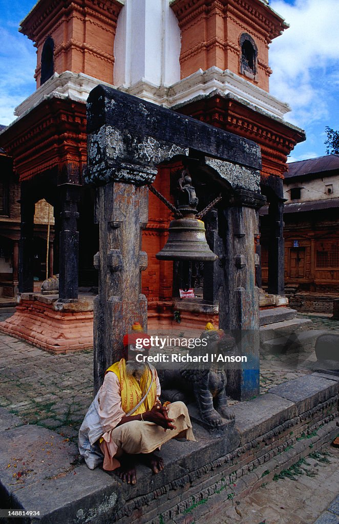 A Sadhu (wandering holy man) at the Gorakhnath Temple Complex.