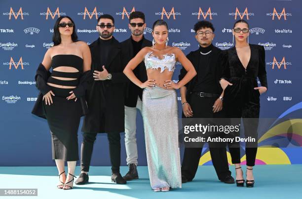 Noa Kirel , representative for Israel, attending the Eurovision Song Contest 2023: Liverpool Opening Ceremony Turquoise Carpet outside St George's...