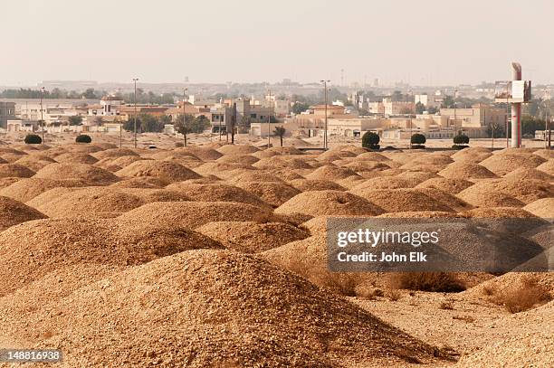 a'ali burial mounds. - bahrain stock pictures, royalty-free photos & images