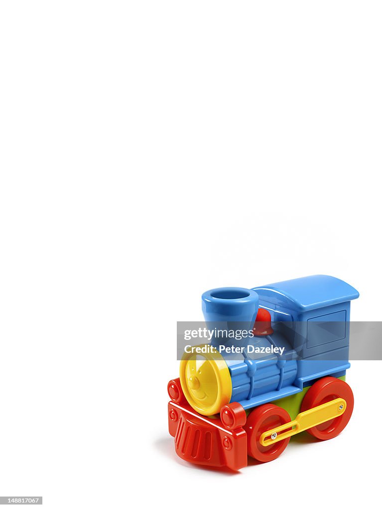 Toy train, with copy space
