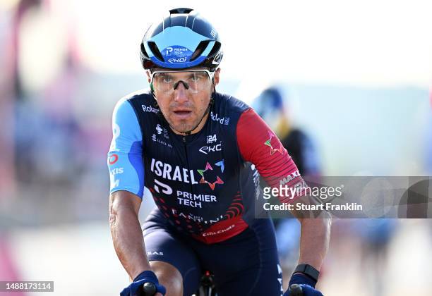 Domenico Pozzovivo of Italy and Team Israel - Premier Tech crosses the finish line during the 106th Giro d'Italia 2023, Stage 2 a 202km stage from...