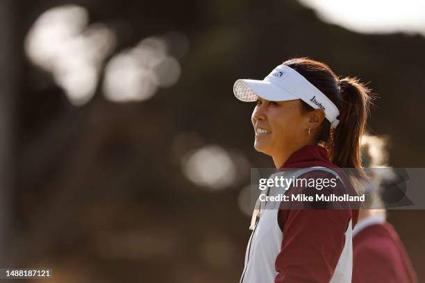 Danielle Kang of Team United States looks on from the fourth hole during day four of the Hanwha LIFEPLUS International Crown at TPC Harding Park on...