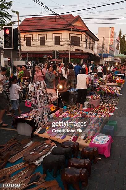 sunday walking street market. - chiang mai sunday market stock pictures, royalty-free photos & images