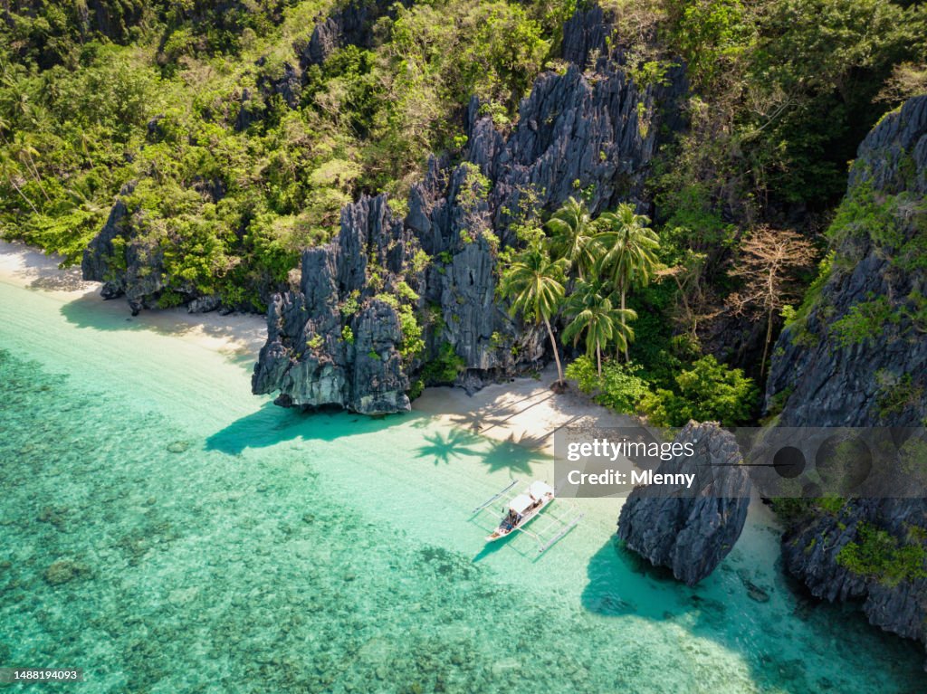 Philippinen Palawan El Nido Entalula Island Kleiner Paradiesstrand