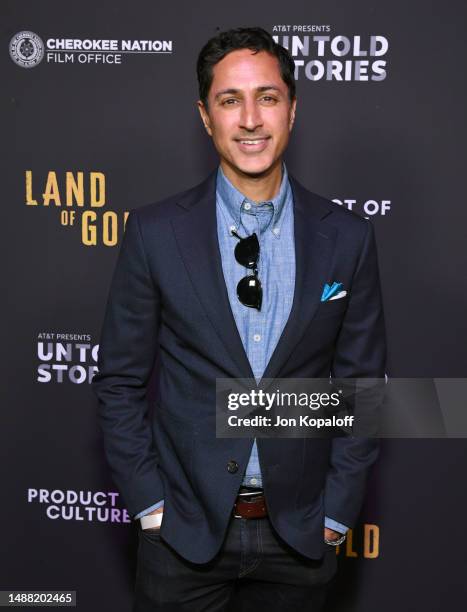 Maulik Pancholy attends "Land Of Gold" Los Angeles Premiere on May 05, 2023 in North Hollywood, California.