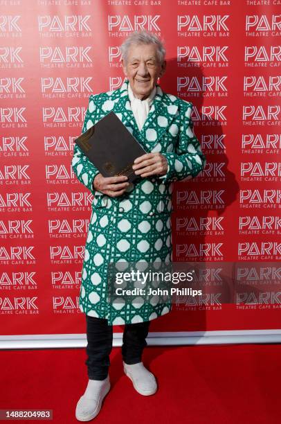 Sir Ian McKellen attends the Park Theatre 10th Anniversary Party on May 07, 2023 in London, England.