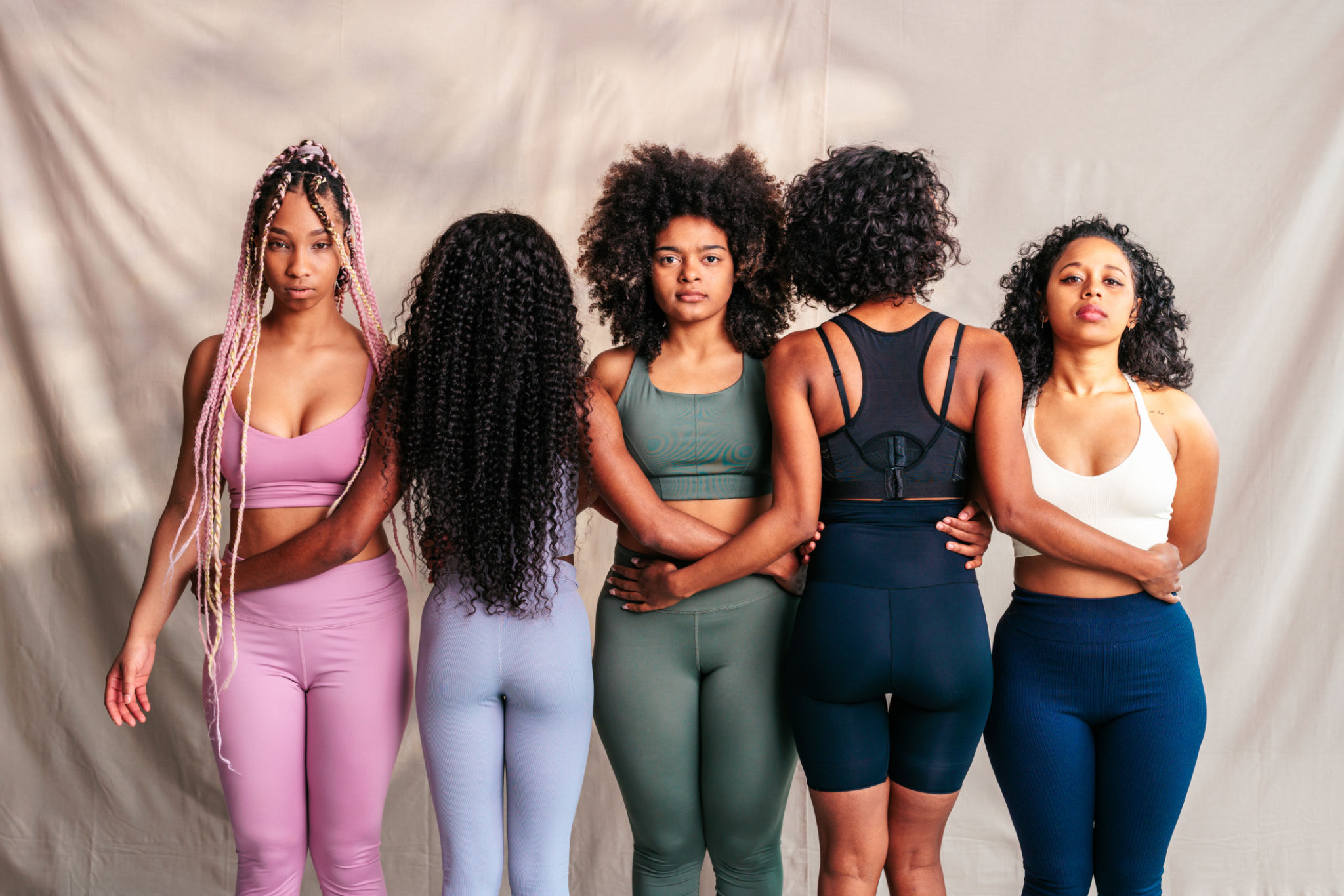 Strong athletic women posing. Strong athletic women posing.