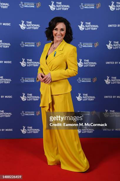 Shirley Ballas attends the National Lottery's Big Eurovision Welcome event outside St George's Hall on May 07, 2023 in Liverpool, England. Joel...