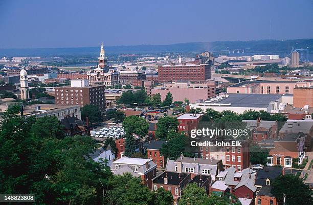 city overview from fenelon place. - dubuque stock-fotos und bilder