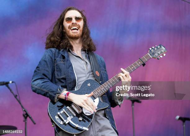 Hozier performs on day 3 of the 10th Anniversary of Shaky Knees 2023 at Central Park on May 07, 2023 in Atlanta, Georgia.
