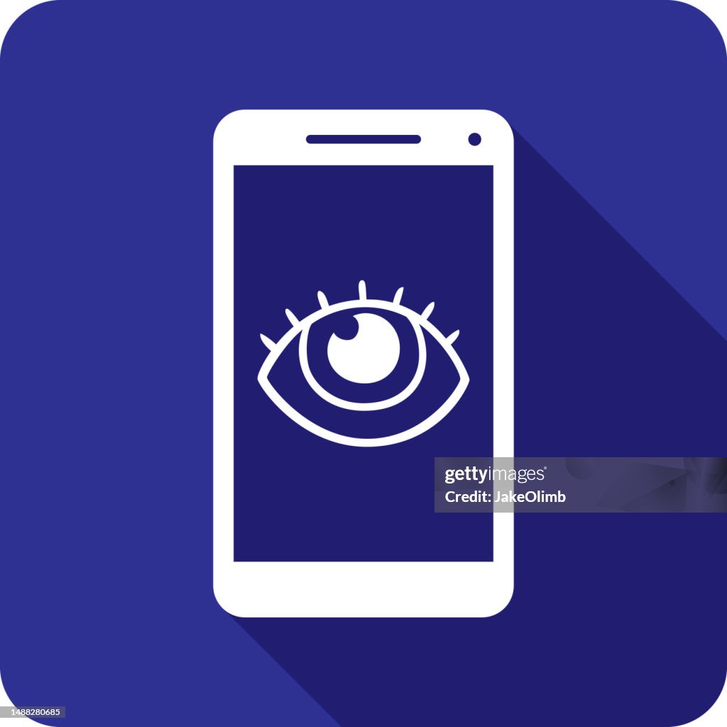 Eye Smartphone Icon Silhouette 3