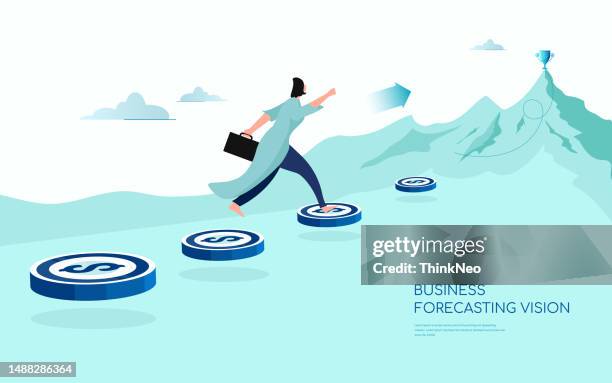 stockillustraties, clipart, cartoons en iconen met business planning - professional business people banner