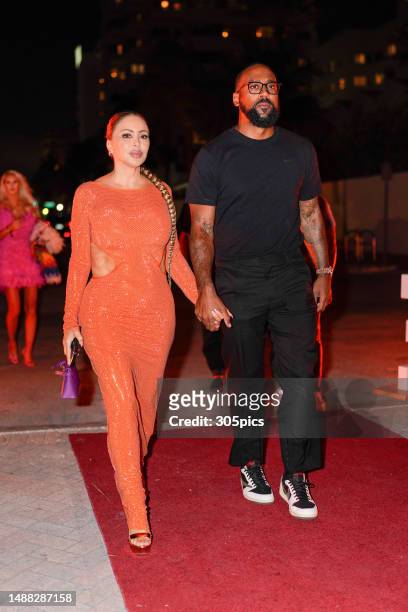 Larsa Pippen and Marcus Jordan are seen on May 07, 2023 in Miami, Florida.
