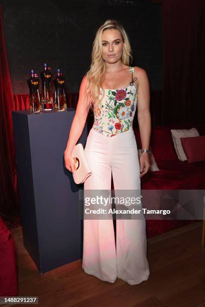 Lindsey Vonn attends American Express Presents CARBONE BEACH on May 07, 2023 in Miami Beach, Florida.