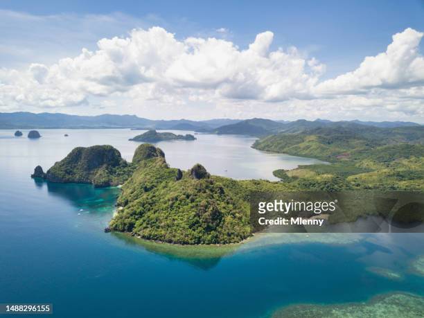 palawan archipelago el nido pagauanen philippines - mlenny stock pictures, royalty-free photos & images