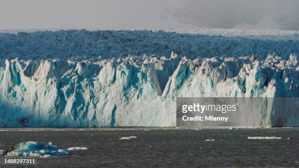 south georgia island drygalski fjord glacier coastal ice shelf - mlenny stock pictures, royalty-free photos & images