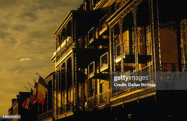 french quarter architecture of new orleans. - new orleans architecture stock pictures, royalty-free photos & images