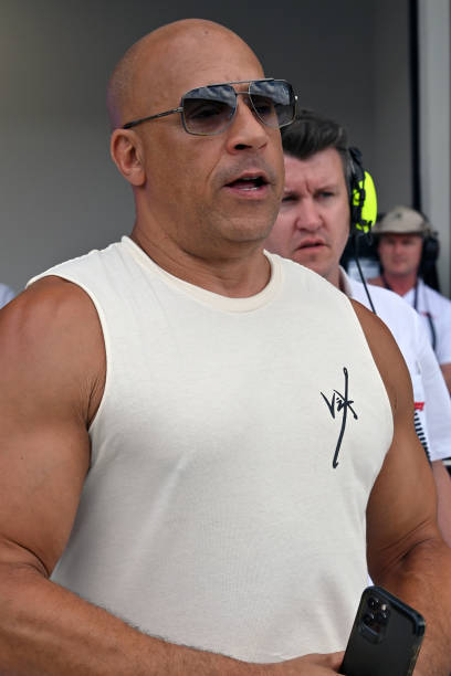 Vin Diesel, American actor seen during the F1 Grand Prix of Miami at Miami International Autodrome on May 07, 2023 in Miami, Florida.