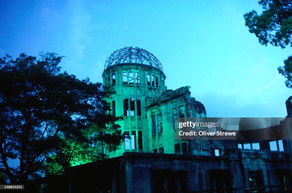 Ruins of the A-bomb Dome which serves as a reminder of the tragedy and devastation caused by the world's first atomic bomb on Hiroshima