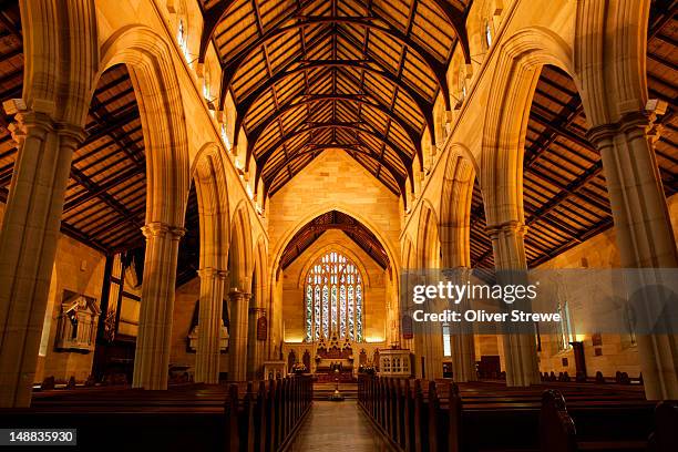 st andrew's cathedral interior. - church stock pictures, royalty-free photos & images