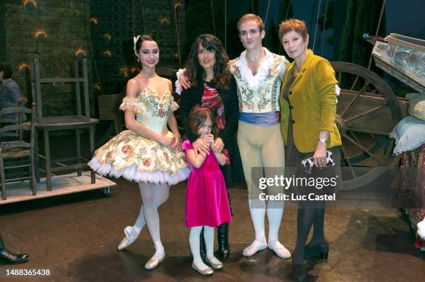 Dancer Mathilde Froustey, Salma Hayek, Valentina Paloma Pinault, Francois Alu and Brigitte Lefevre attend the Don Quichotte Ballet hosted by 'Reve...