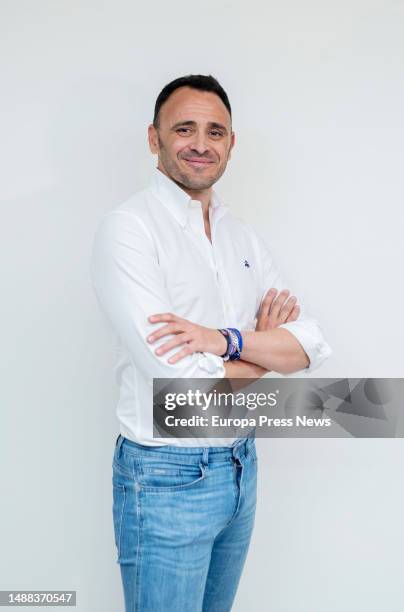 Roberto Sotomayor, candidate for mayor of Madrid for Unidas Podemos-Izquierda Unida-Alianza Verde , poses for Europa Press, May 8 in Madrid, Spain....