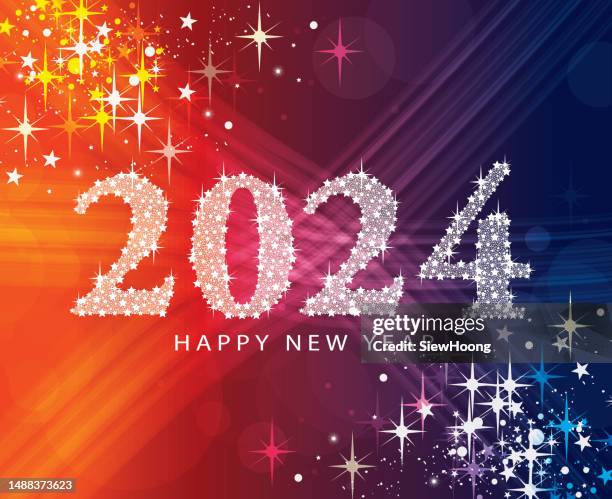 illustrations, cliparts, dessins animés et icônes de année 2024 - new year card