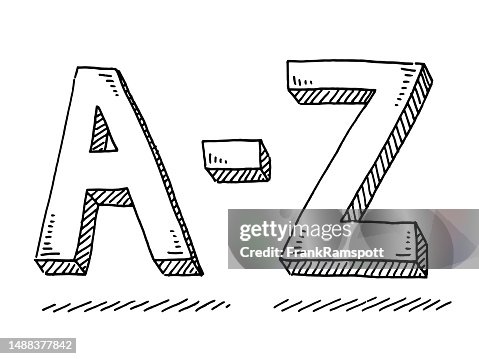 A-Z Text Drawing A-Z Text Drawing