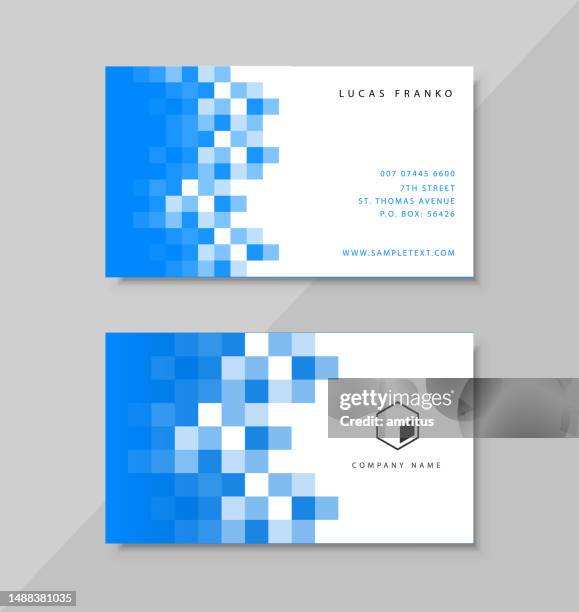visitenkarten-pixel - visitenkarte stock-grafiken, -clipart, -cartoons und -symbole