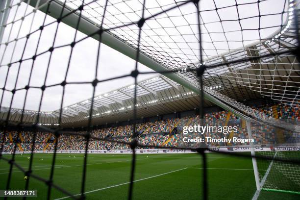 General view inside the stadium prior to kick off at the Serie A match between Udinese Calcio and UC Sampdoria at Dacia Arena on May 08, 2023 in...