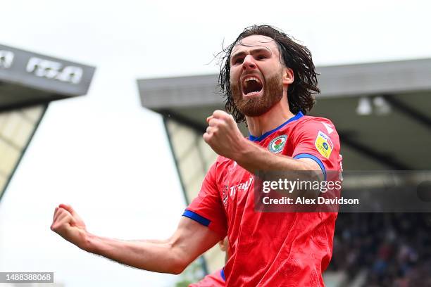 Ben Brereton Diaz of Blackburn Rovers celebrates after scoring the team's fourth goal during the Sky Bet Championship between Millwall and Blackburn...