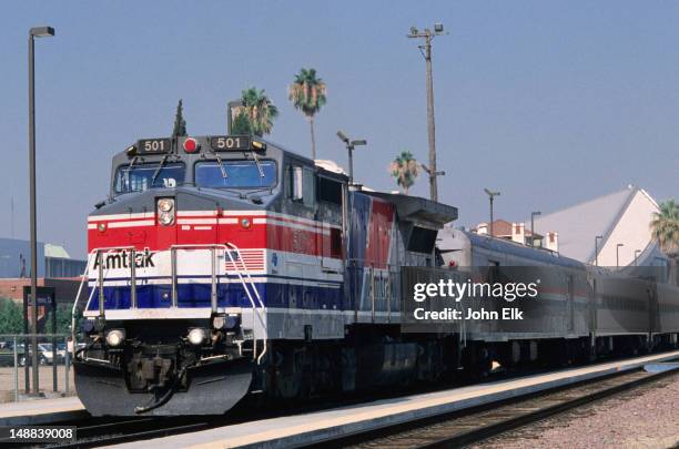 amtrak train. - amtrak brand name stock pictures, royalty-free photos & images