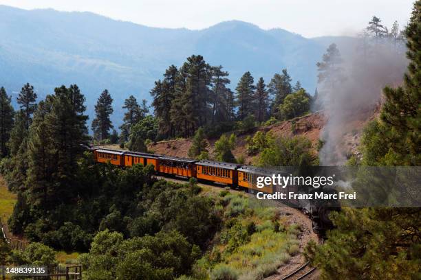 Durango Train First Class 139 Durango Silverton Narrow Gauge Railroad Stock Photos, High-Res ...
