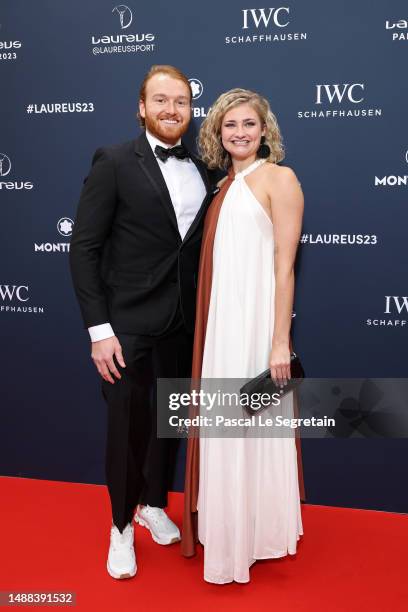 Laureus World Sportsperson of the Year with a Disability 2023 nominee Declan Farmer arrives at the 2023 Laureus World Sport Awards Paris red carpet...