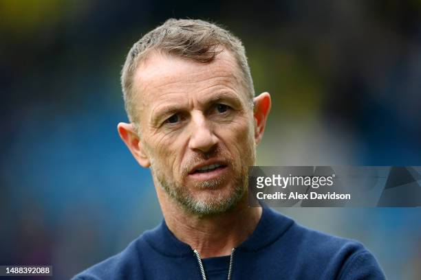 Gary Rowett, Manager of Millwall, looks dejected following the team's loss and failing to gain a play off place after the Sky Bet Championship...
