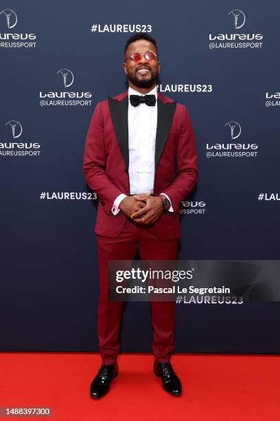 Patrice Evra arrives at the 2023 Laureus World Sport Awards Paris red carpet arrivals at Cour Vendome on May 08, 2023 in Paris, France.