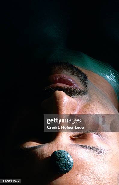 healing stone and green mud treatment at hotel hana-maui hanoa spa - hotel hana maui stock pictures, royalty-free photos & images