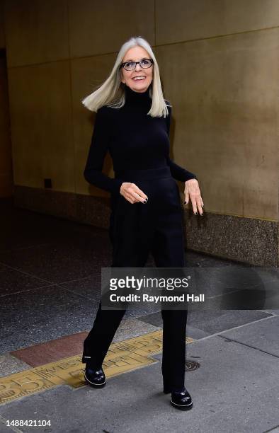 Diane Keaton is seen outside the "Today" show on May 08, 2023 in New York City.