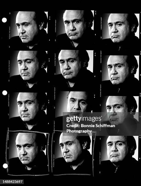 Danny De American actor and comedian Danny DeVito poses for a portrait with a ...