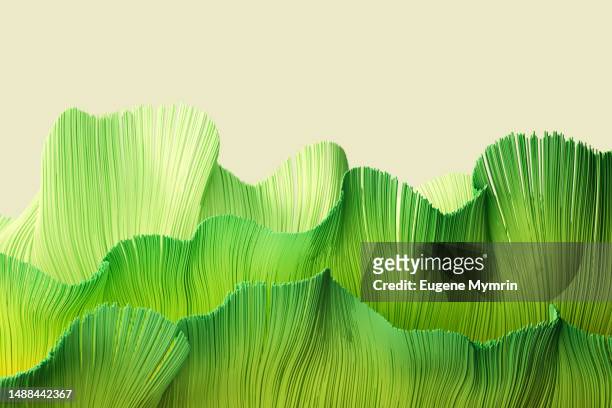 3d abstract green twisted background - background abstract technology stock pictures, royalty-free photos & images