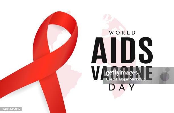 ilustrações de stock, clip art, desenhos animados e ícones de world aids vaccine day card, background. vector - aids awareness ribbon