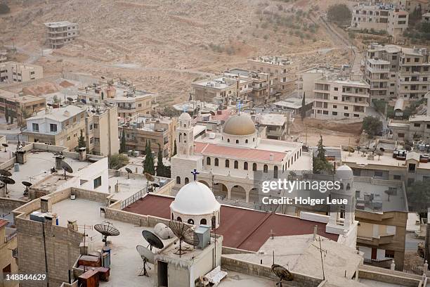 view from convent of our lady. - damascus stock pictures, royalty-free photos & images