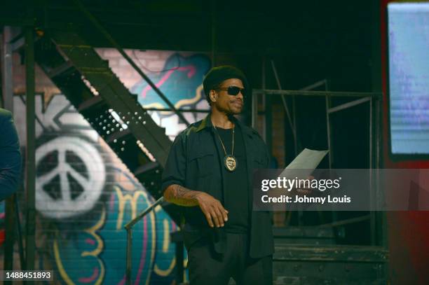 Actor Gary Dourdan performs on stage during the Je'caryous Johnson Presents: New Jack City Live stage play at James L. Knight Center on May 6, 2023...