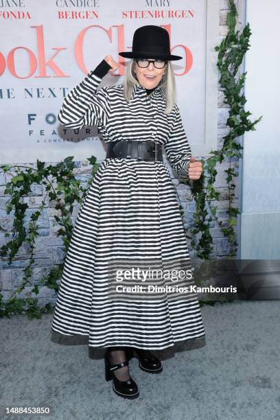 Diane Keaton attends the premiere of "Book Club: The Next Chapter" at AMC Lincoln Square Theater on May 08, 2023 in New York City.