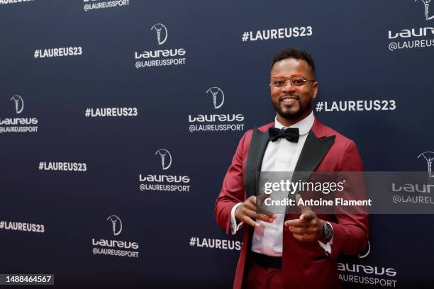 Patrice Evra attends the red carpet during the 2023 Laureus World Sport Awards Paris on May 08, 2023 in Paris, France.