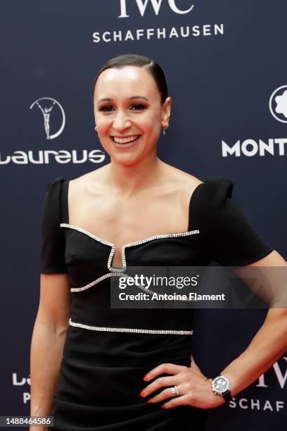 Jessica Ennis-Hill attends the red carpet during the 2023 Laureus World Sport Awards Paris on May 08, 2023 in Paris, France.