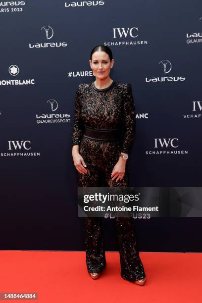 Kirsty Gallacher attends the red carpet during the 2023 Laureus World Sport Awards Paris on May 08, 2023 in Paris, France.