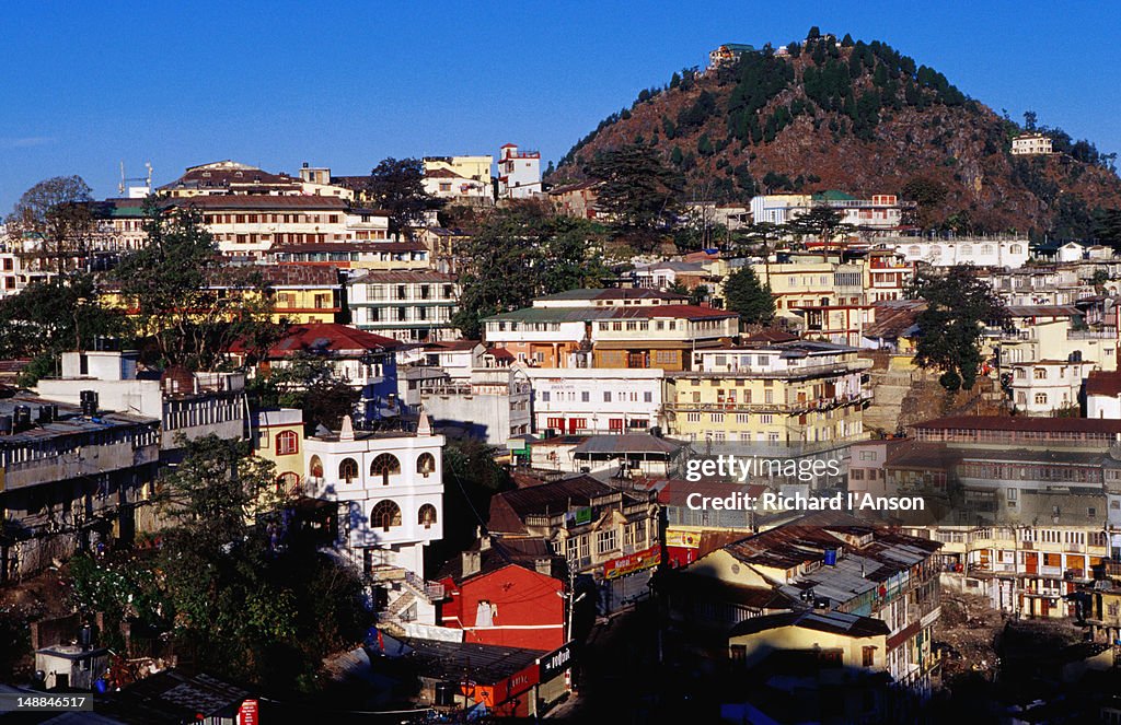 Picture Palace and Kulri Bazzar with Gun Hill in background.