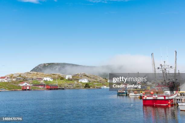 the view of highway nl-310 at salvage, newfoundland and labrado, canada - salvage newfoundland stock pictures, royalty-free photos & images